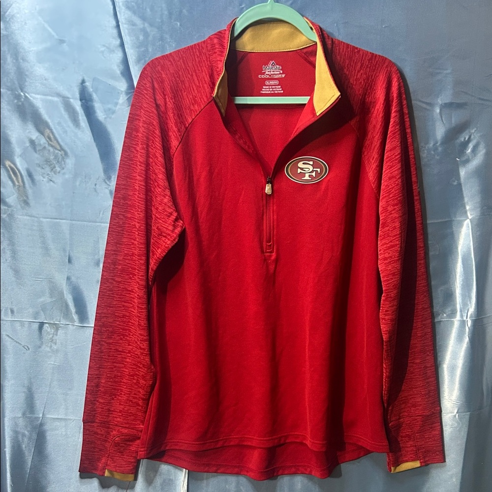 Men's Red Quarter-Zip Shirt
